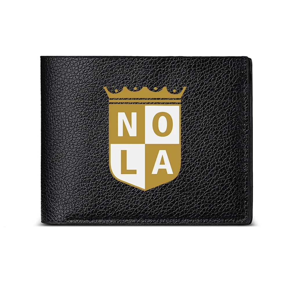 Nola Crest Shield Design Men's Wallet Card Holder Casual Business Fashion Print Style Accessory