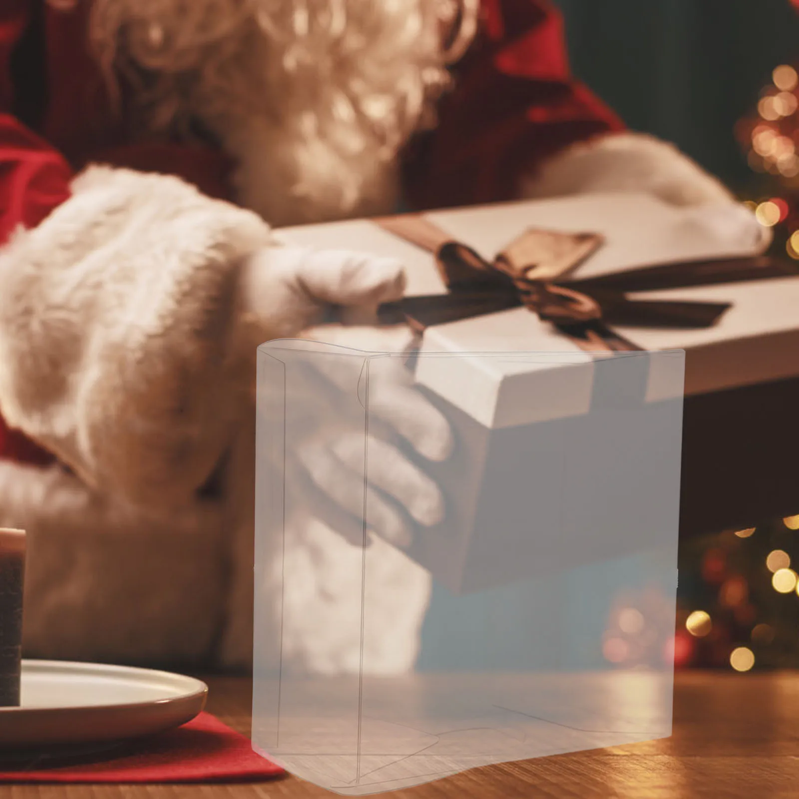 

12Pcs Clear Rectangular Favor Boxes Transparent Candy Treat Boxes Easy Use for Party Wedding Gift Packaging Party Box