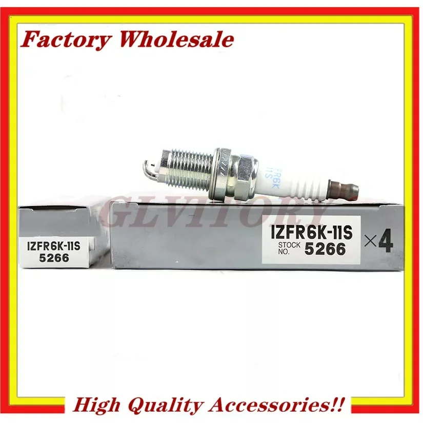 4/6 Uds bujías láser de platino para Honda Civic FRV 2006 2007 2008-2011 1.8L CRV III 2.0L 2006-2012 IZFR6K11S IZFR6K-11S 5266