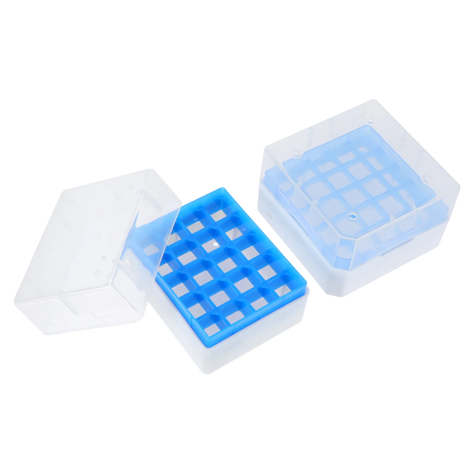 2 Pcs Tube Box Cryogenic Vial Storage Cryovial Case Container Freezer Freezing Tubes Holder Test Pp Sample