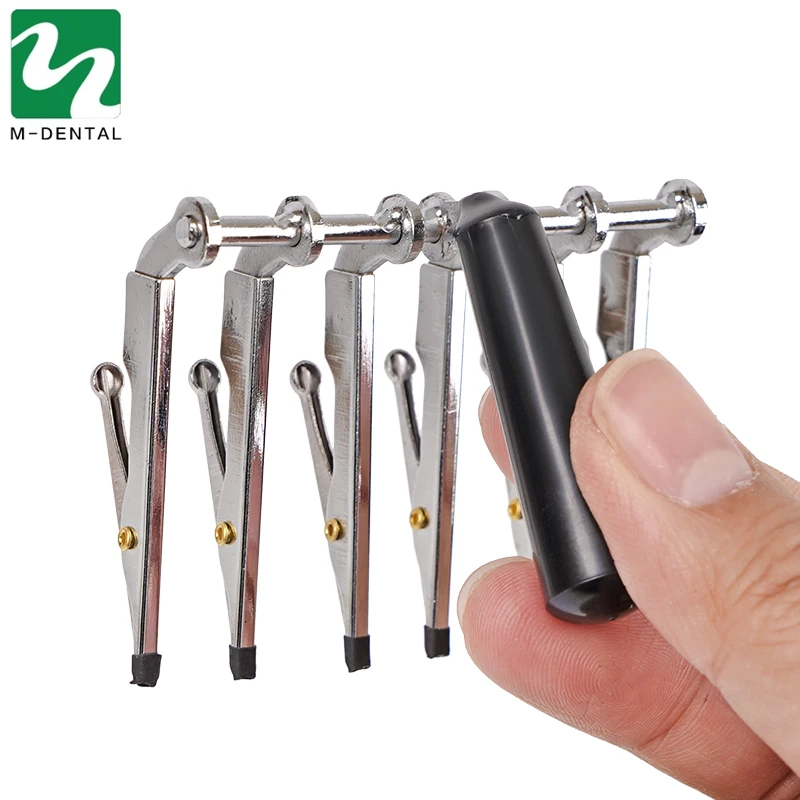 

1pc Dental Veneer Glazing Clip Temporary Crown Holder Clamp Dental Veneer Porcelain False Teeth Clips Dentistry Denture Tools