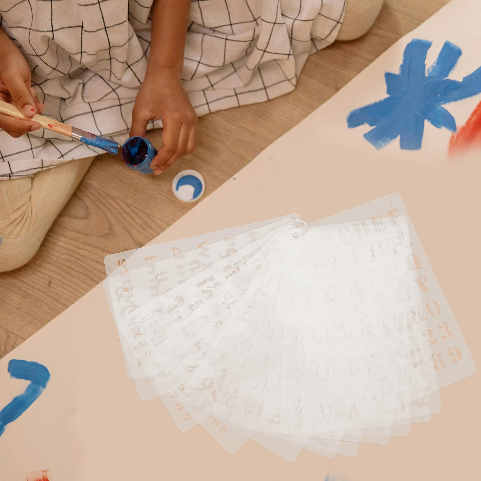 12 قطعة استنسل رقم الحروف قابل لإعادة الاستخدام تصميم مجوف للحيوانات الأليفة لعلامات الباب طلاء جدران ديكور المنزل حفل زفاف لتقوم بها بنفسك مكتب الفن