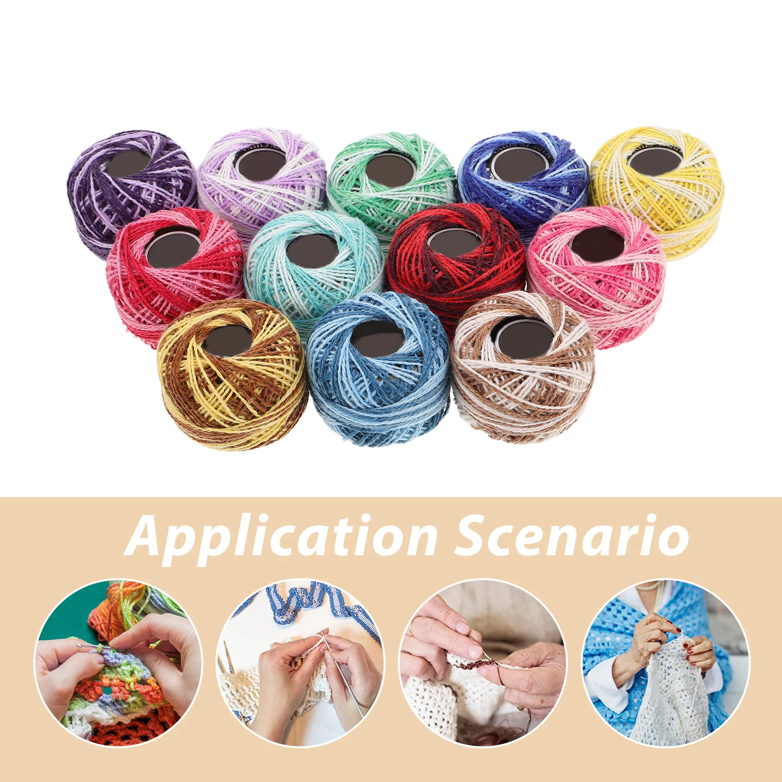 12-delige kleurrijke katoenen flossset helder en duurzaam voor kruissteek handweven ambachtelijke benodigdheden draagbaar individueel verpakt