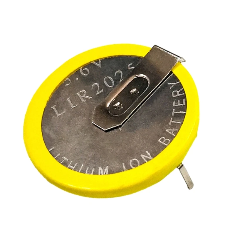 090F 2 Pack LIR2025 LIR 2025 3.6V بطاريات ليثيوم قابلة لإعادة الشحن مع دبابيس لعملية التحكم عن بُعد