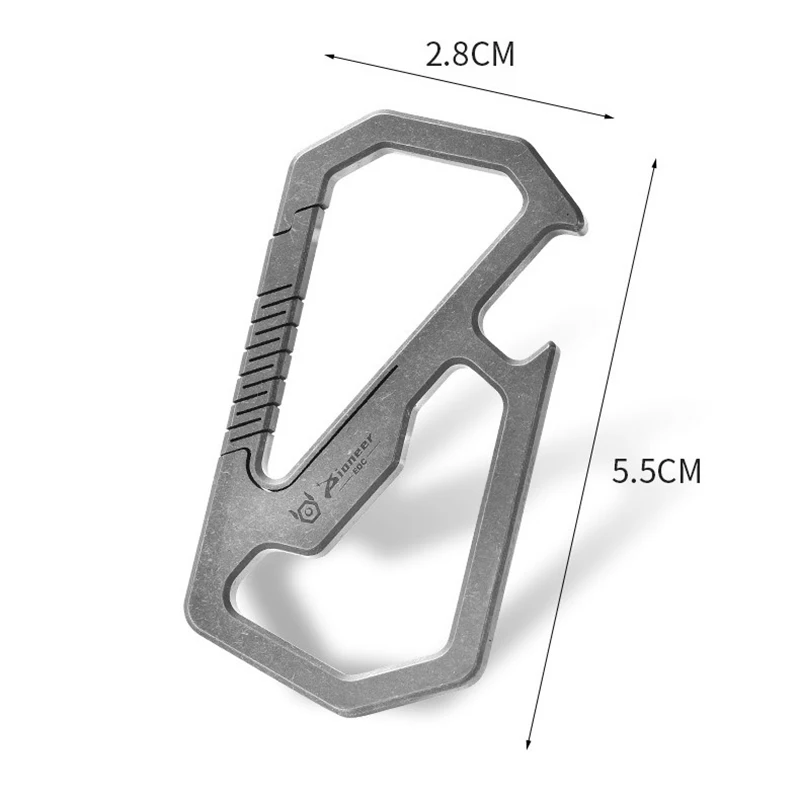 Titanium Alloy Multifunctional Keychain - Portable Bottle Opener, Outdoor EDC Mountain Climbing Hook for Car Keys
