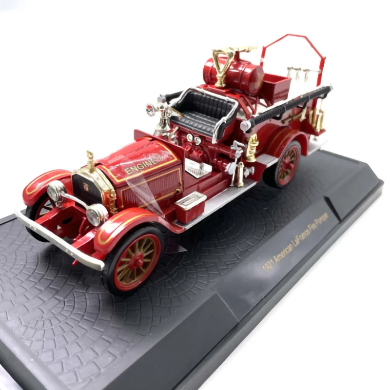 1:32 Scale Diecast Alloy 1921 Lafrance Fire Truck Cars Toy Model Classic Nostalgia Adult Collection Souvenir Gift Static Display