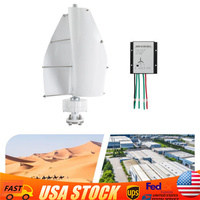 12V IP67Wind Turbine Generator Kit, 500W Wind Turbine, Vertical Axis Wind Turbine Generator w/Controller for Home, Boats, Cabins