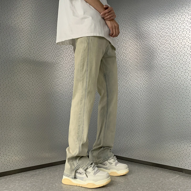 

Slim Fit Casual High Street Men's Jeans Autumn Trendy Vintage Straight Leg Long Pants American High Street Vibe Jeans