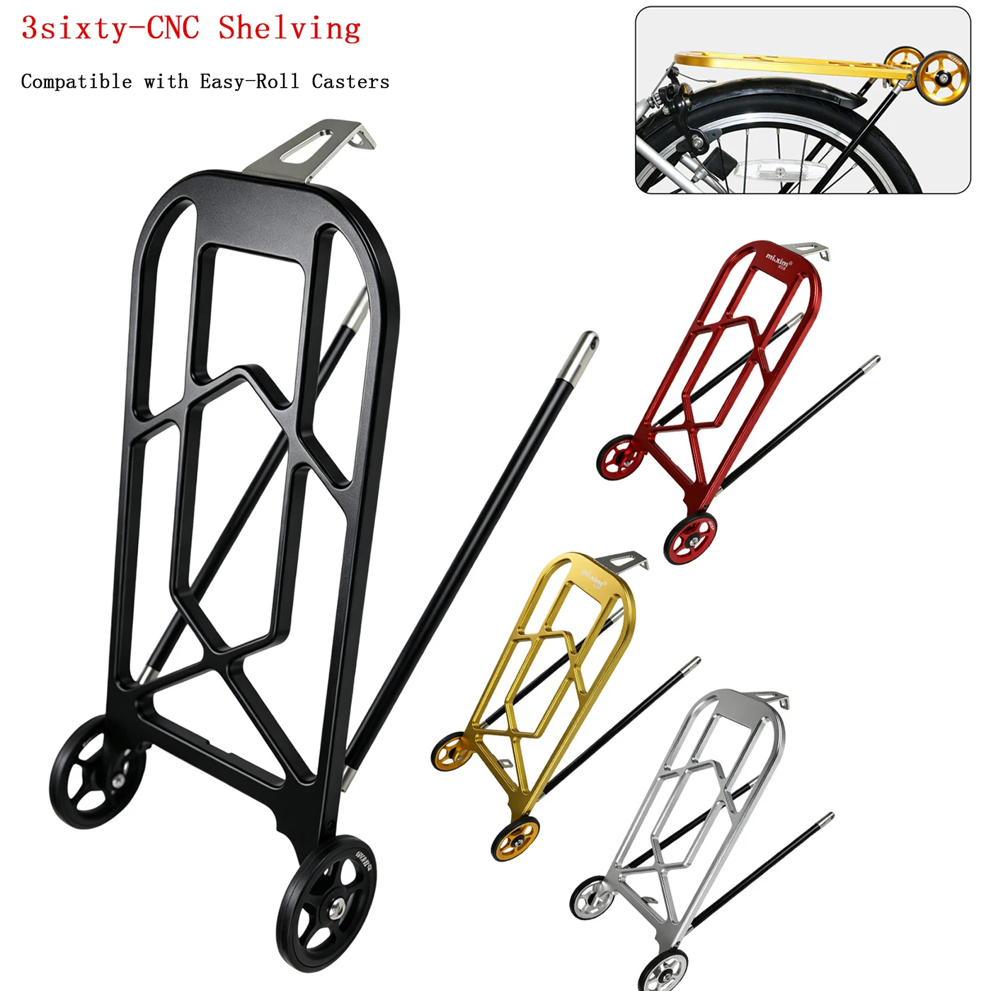 For Brompton Folding Bike Aluminum Rear Luggage Rack,25KG Load-bearing Capacity Bicycle Repair Tools