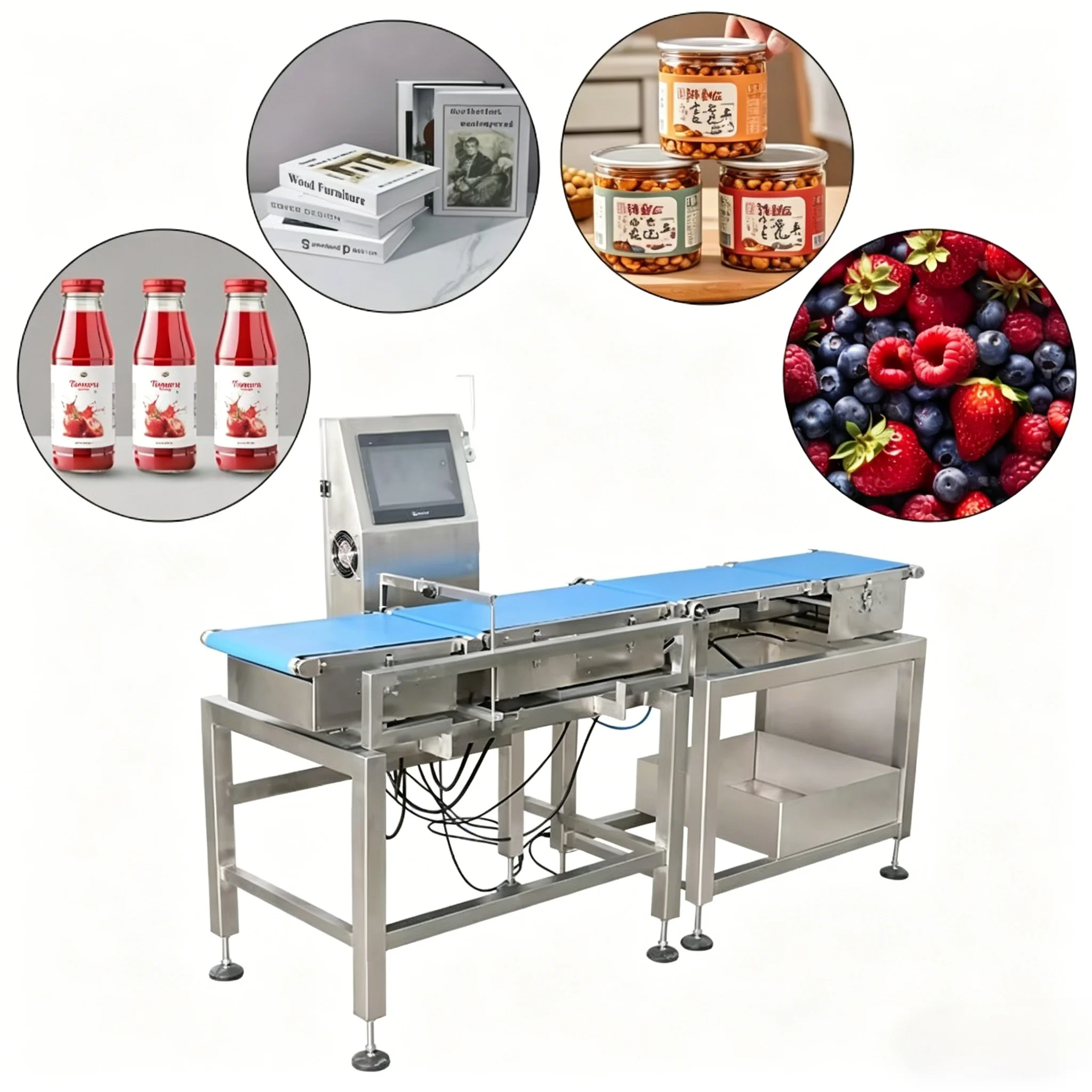 High-Precision Food Checkweigher Hygienic Multi-Stage Conveyor Automatic Weight Sorting Machine for Snacks Packaging Lines