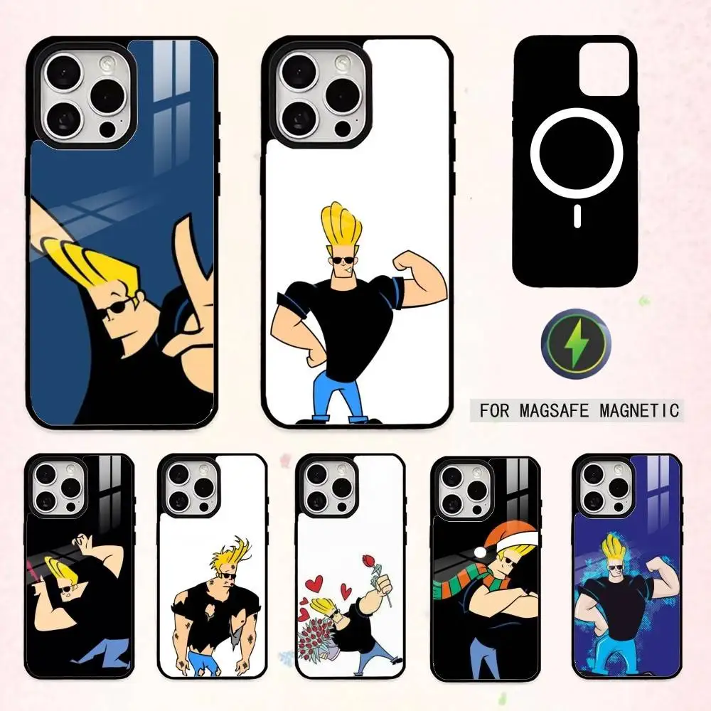 

J-Johnny B-Bravo Anime Phone Case For iPhone17,16,15,14,13,12,11 Plus,Pro Max Magnetic For Magsafe Wireless Charging