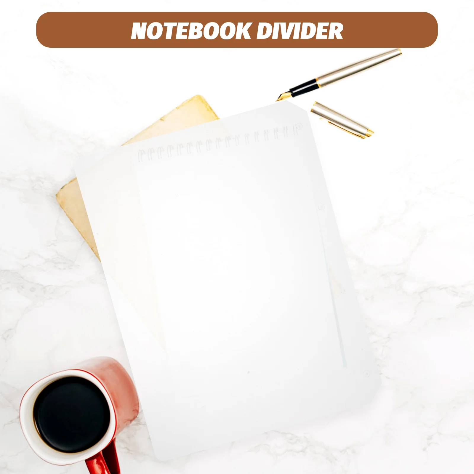 

5Pcs A4 Notebook Divider PP Tabs Detachable Document Organizer Exquisite Workmanship Time Saving Administrative Professional