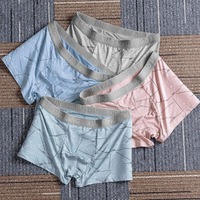 5Pcs Comfortable Plus Size Men's Boxer Briefs Mid Waist Elastic Printed Panties Seamless Lingerie Underwear for Man Male