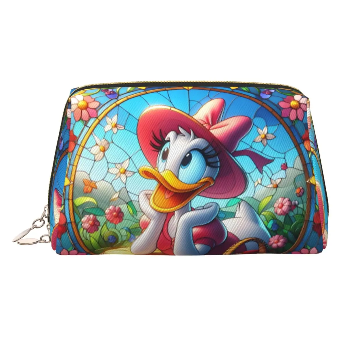 

Custom Fashion Donald Duck Manga Travel Toiletry Bag for Women Classic Makeup Cosmetic Bag Beauty Storage Dopp Kit