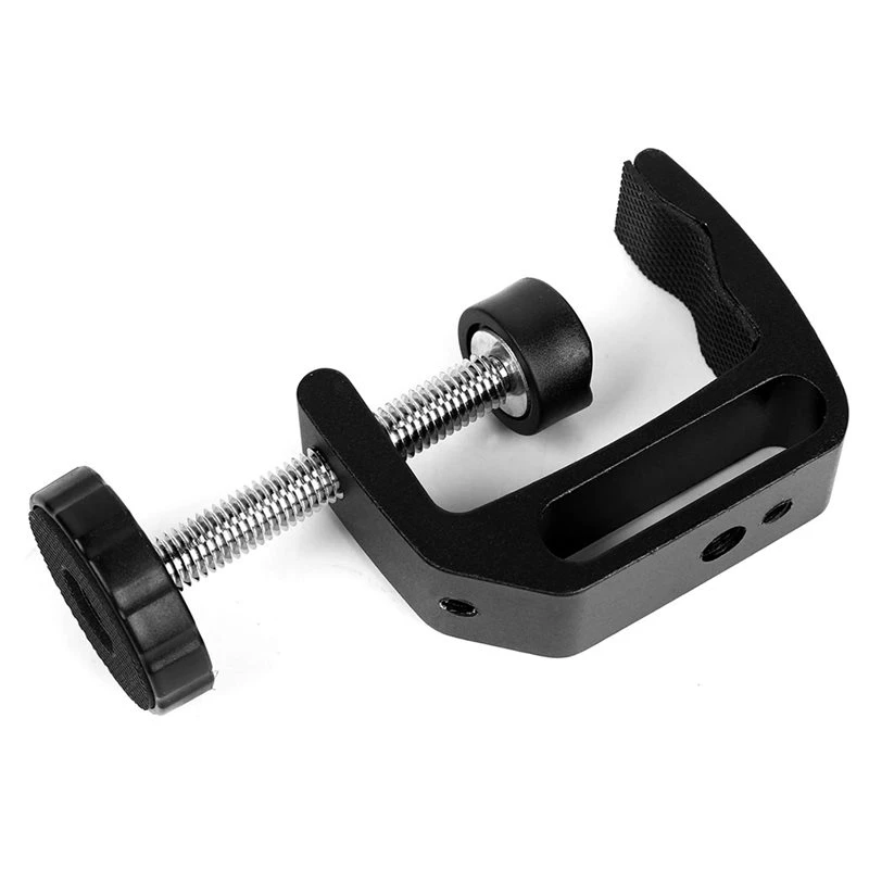 M01K Adjustable Camera Clamp Mount With Double Ballhead For Monitor