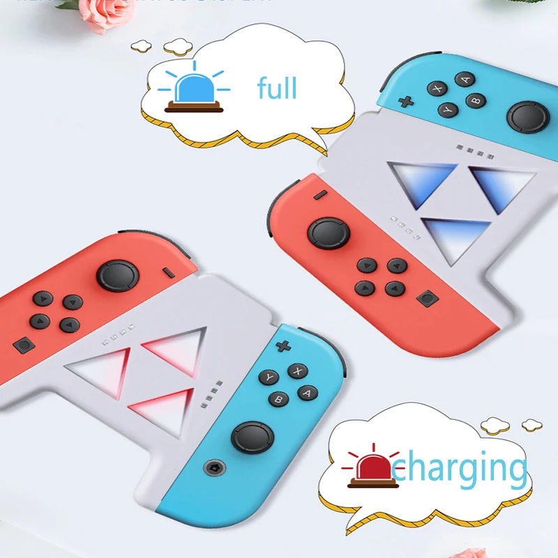 Carregador de estação de carregamento para Nintendo Switch Suporte Joycon Controlador Gaming Grip Handle, OLED Joy-Con Stand Holder