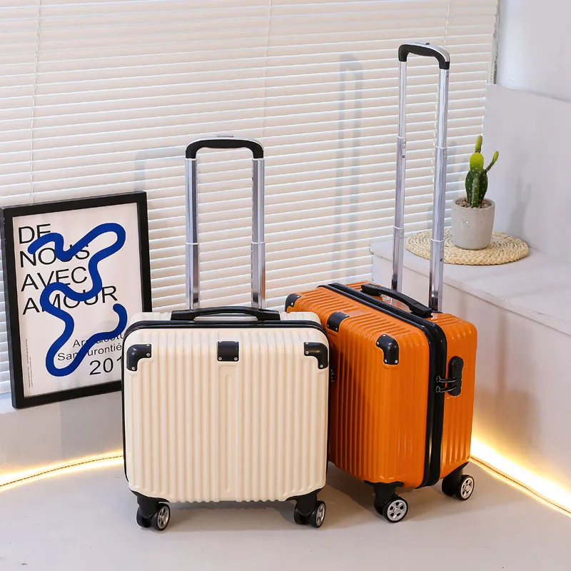 18 inches Airline Cute Suitcase Password Box Travel Luggage Lightweight Chassis Mounted Universal Silent Wheel