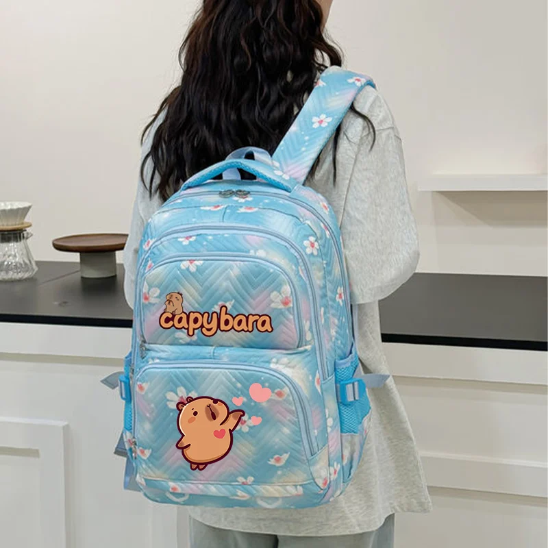 

Милая капибара, большая вместительная студенческая сумка на плечо, водонепроницаемый рюкзак, школьный рюкзак, модный рюкзак, подарок для девочек и мальчиков