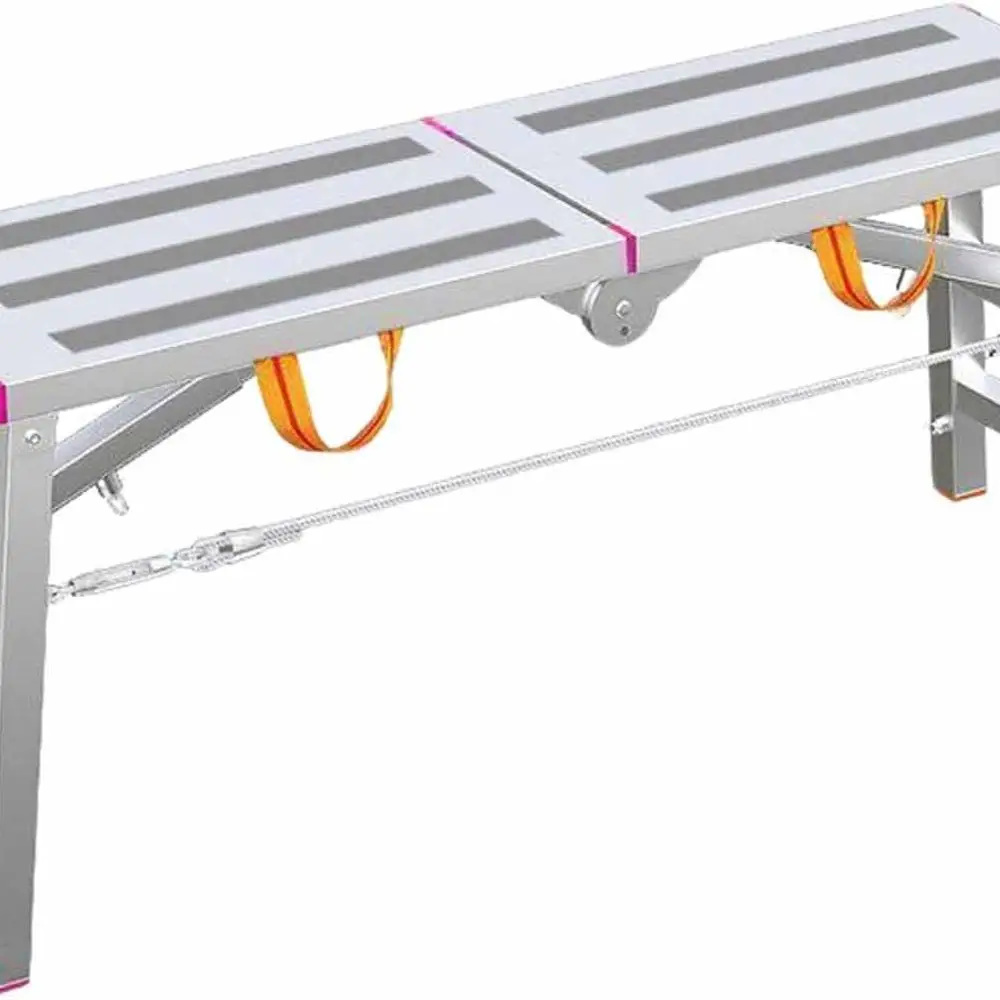 Portable Steel Scaffolding Platform for RV Maintenance, Painting, and Decorating (Size: 160x30)