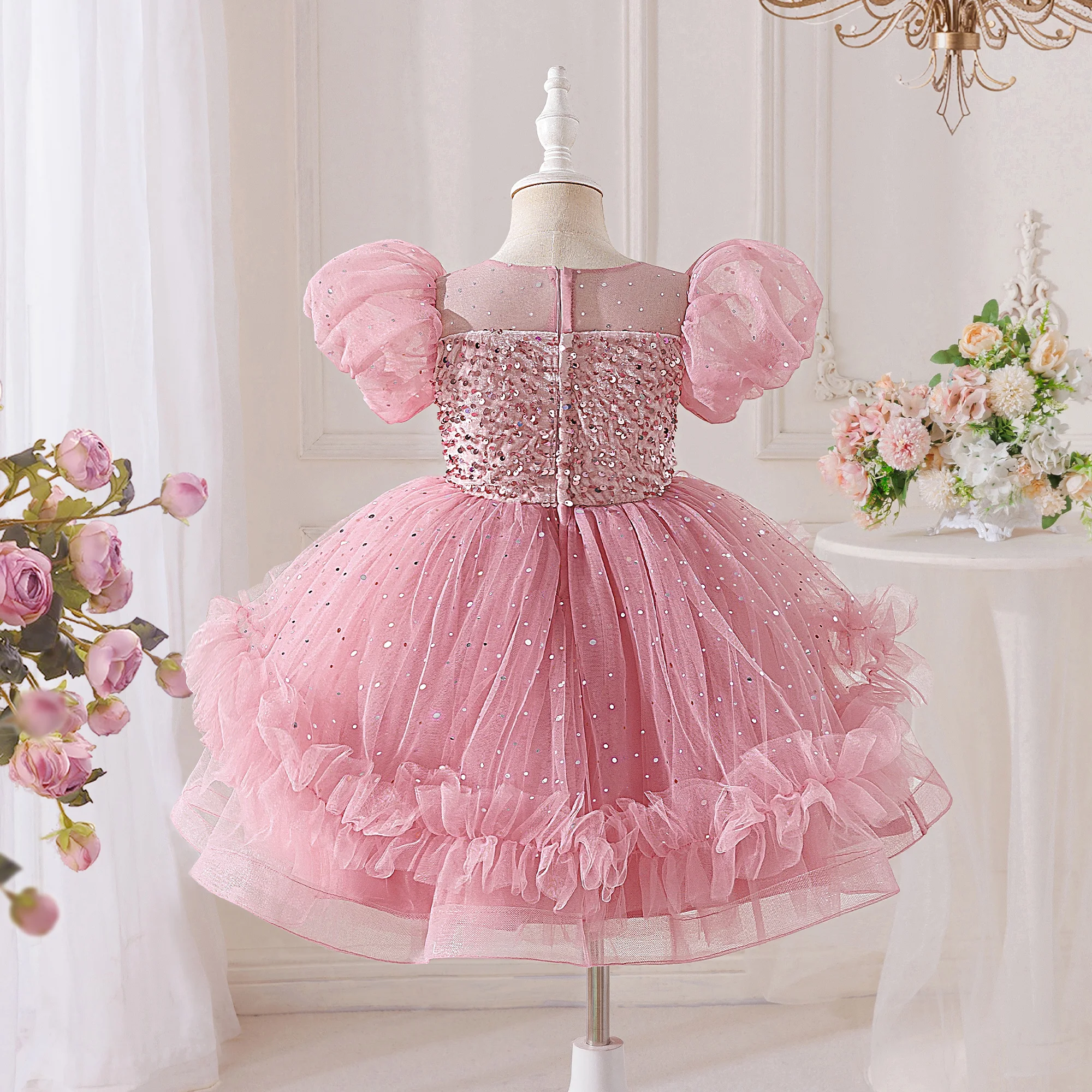 Summer Bridesmaids Party Girl Dresses Elegant Bow Wedding Birthday Princess Prom Dresses Girl Gala Tulle Graduation Evening Gown