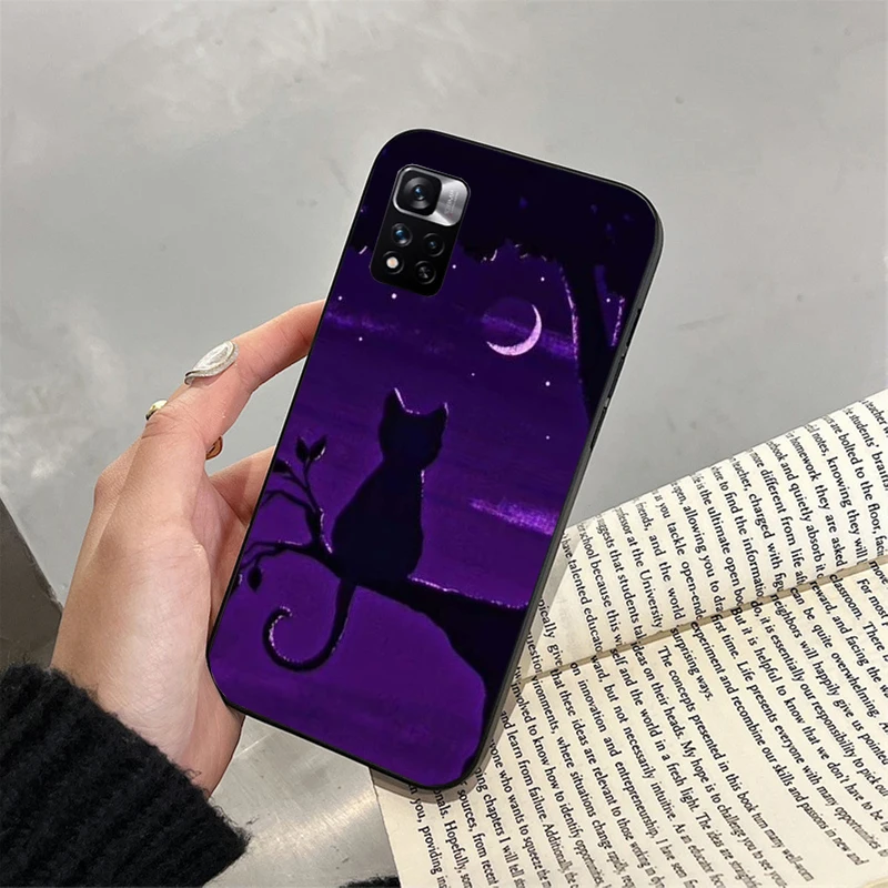 Capa de telefone bonito do gato do amor, Shell para Xiaomi Redmi Note 13 12 Pro 11S 11 10 Pro 10 S 12S e Redmi 10