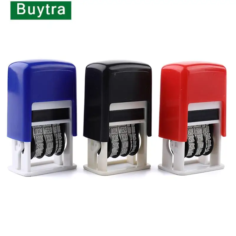 NEW DIY Handle Account Date Stamps Stamping Mud Set Mini Self-Inking Stamps For Office Supplies Emboss