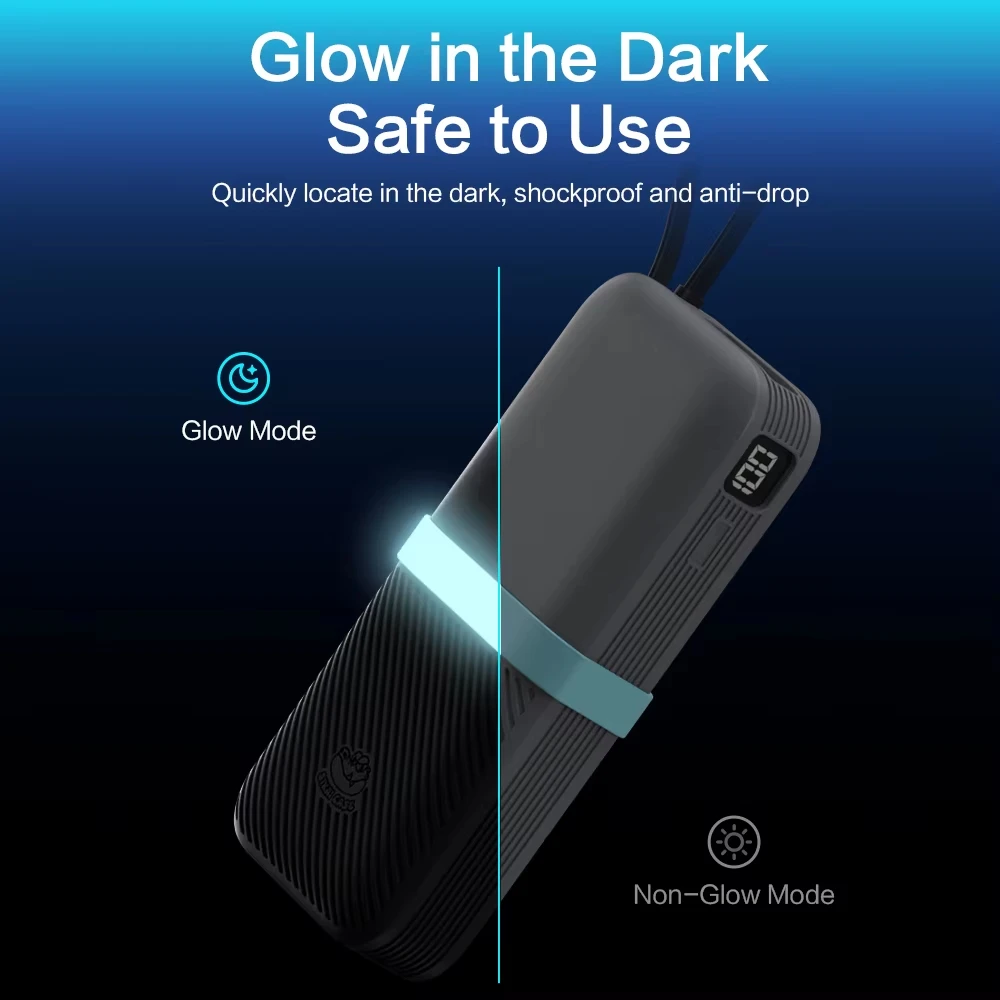 SIKAI Silicone Case For CUKTECH CP25 20000mAh 55W PowerBank Two-Way Fast Charge Self Portable Powerbank Includes Storage Ring