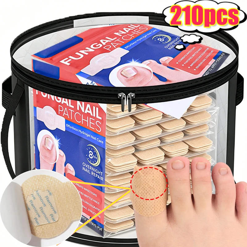 Nail Fungus Treatment Patch Toenail Repair Sticker Ingrown Correction Pad for Discolored Brittle Damaged Nails Foot Care Kit