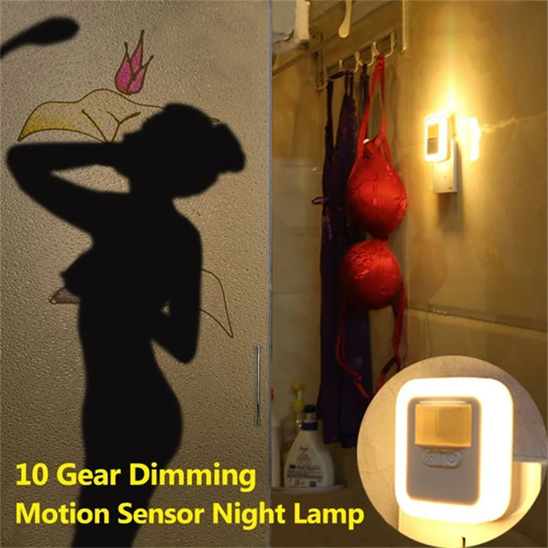 Motion Sensor LED Night Light for Bedroom Decor - Smart Wall Lamp for Staircase, Closet, Aisle - Home Decorative Light