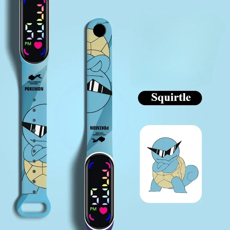 Montre électronique à LED avec bracelet, nouvelle montre numérique mignonne à l'effigie de Pikachu G