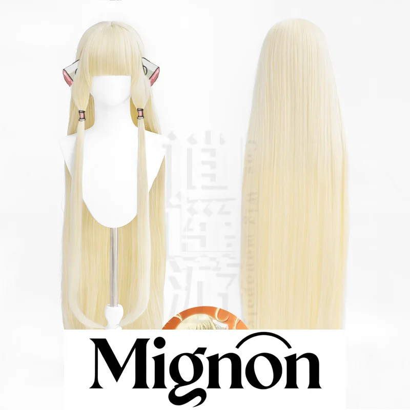 

Chobits Chii Cosplay Wig Light Golden Long Straight Anime Halloween Gift