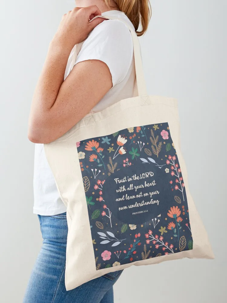 

Proverbs 3:5-6, Trust in the Lord Tote Bag Large bags for women sacs de shopping canvas tote bags large tote bag