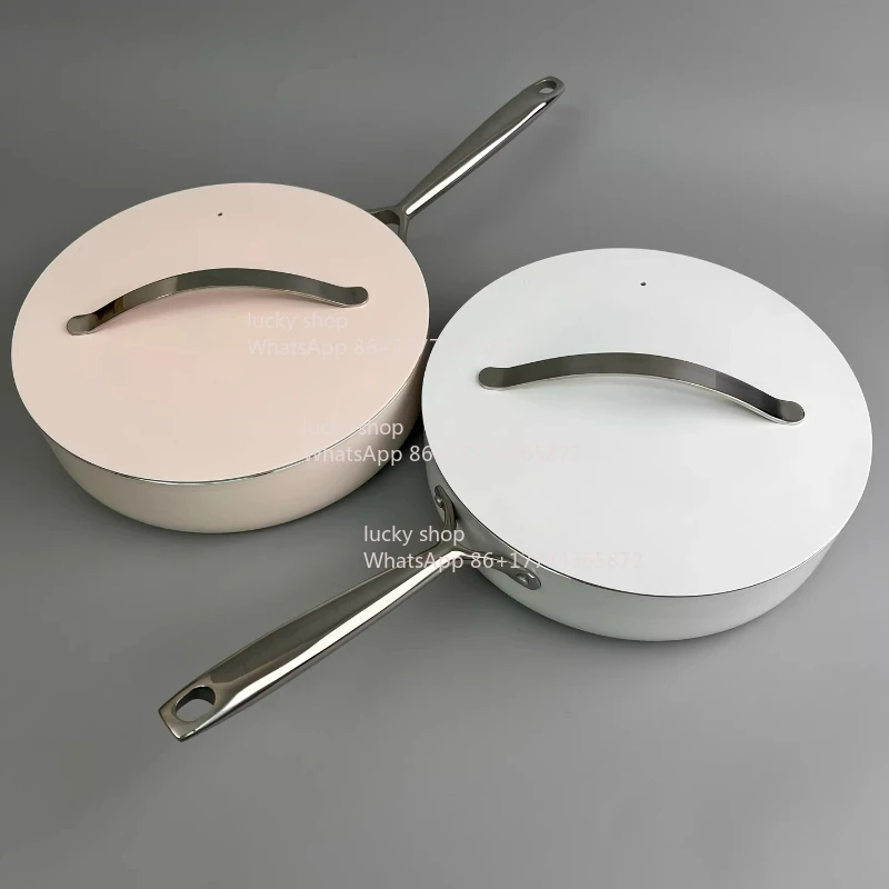 Flat-bottomed Non-stick Pan, Frying Pan with Lid, Universal for Induction Cooker