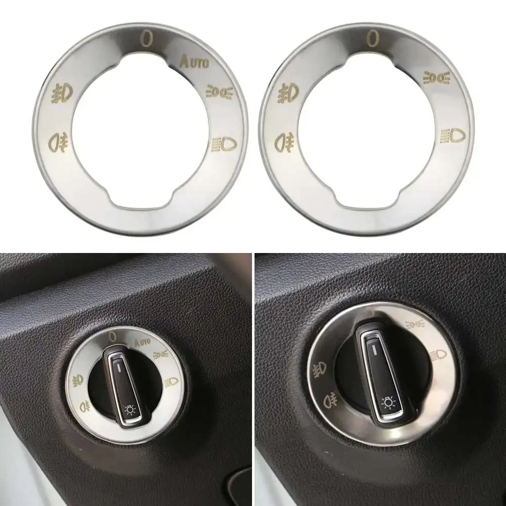 

Car Headlight Switch Knob Cover For Volkswagen T-Roc 2018 2019 Head Lamp Adjust Button Panel Sticker Cover Trim Car Accessories