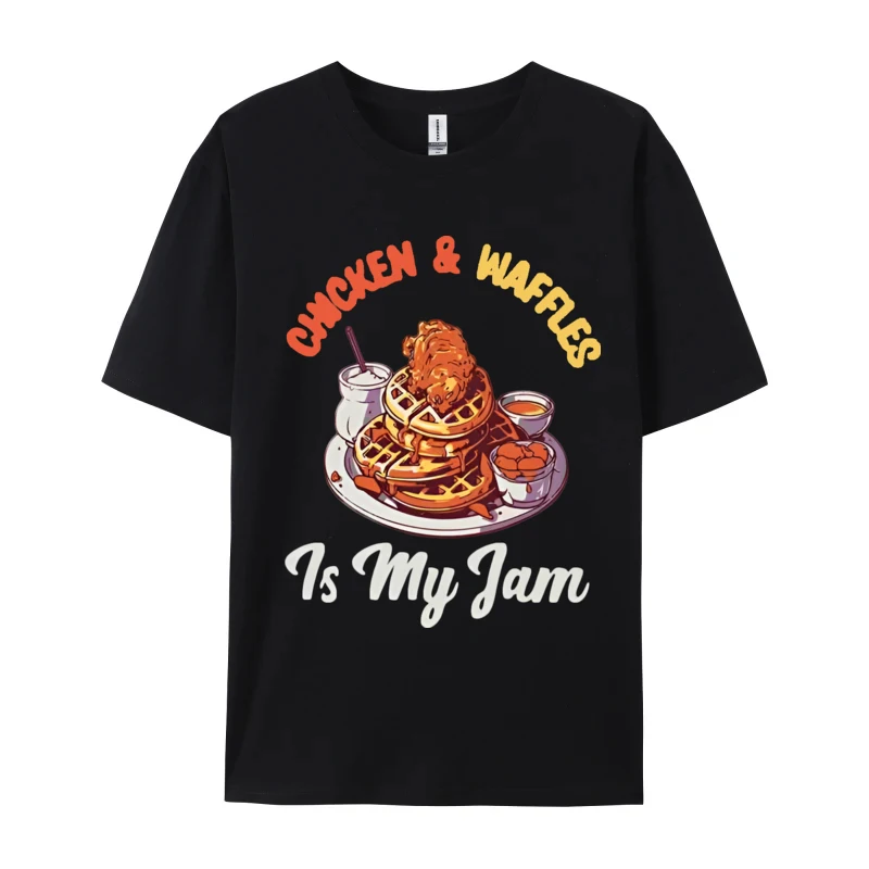 Chicken And Waffles Fried Chicken Win T Shirt Men Fashion Tee Clothing Cotton Summer Casual Tops Hip Hop Loose T-Shirt