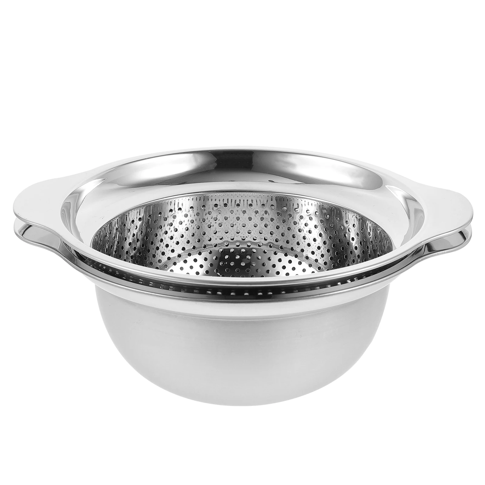 

1 Set Stainless Steel Colander Mixing Basin Vegetable Washing Basket Household Kitchen Gadgets Storage Food Container Fruit