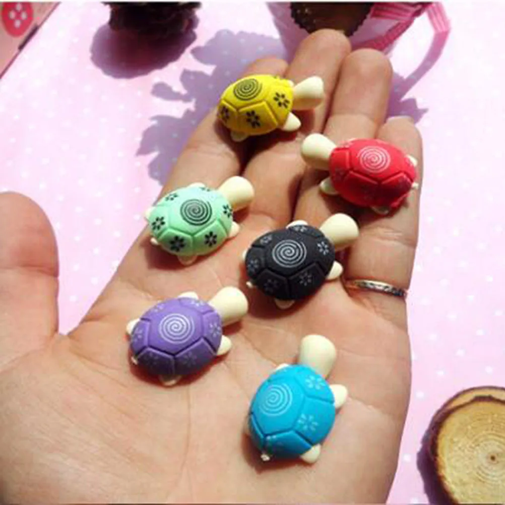 

20pcs Animal Turtle Pencil Eraser Soft Non-Toxic Creative Stationery For Students School Office Supplies Cartoon