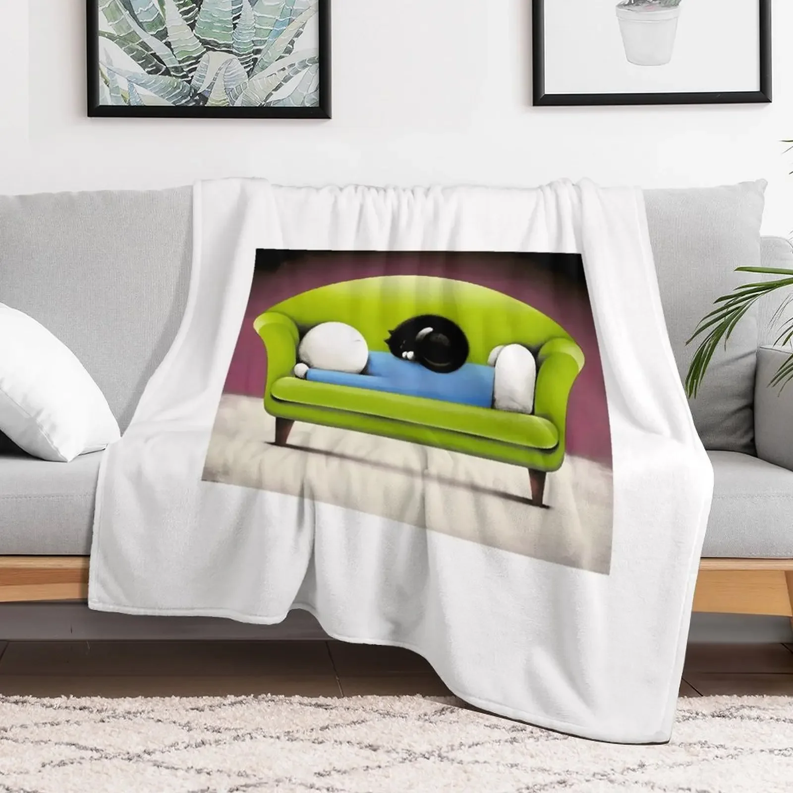 

Catnap Throw Blanket Sofas Picnic Kid'S bed plaid Blankets