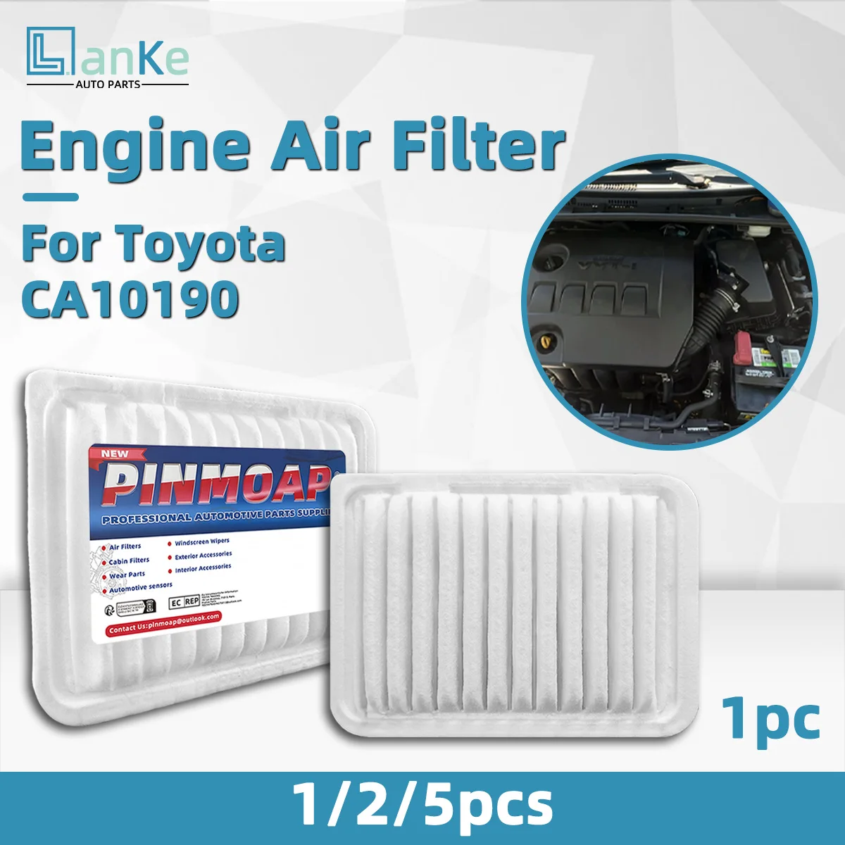 Lanke Car Engine Air Filter,17801-21050,17801-0D060 Fit For Toyota Corolla E150 E180 Rav4 VERSO Matrix Yaris Vios Vitz Matrix