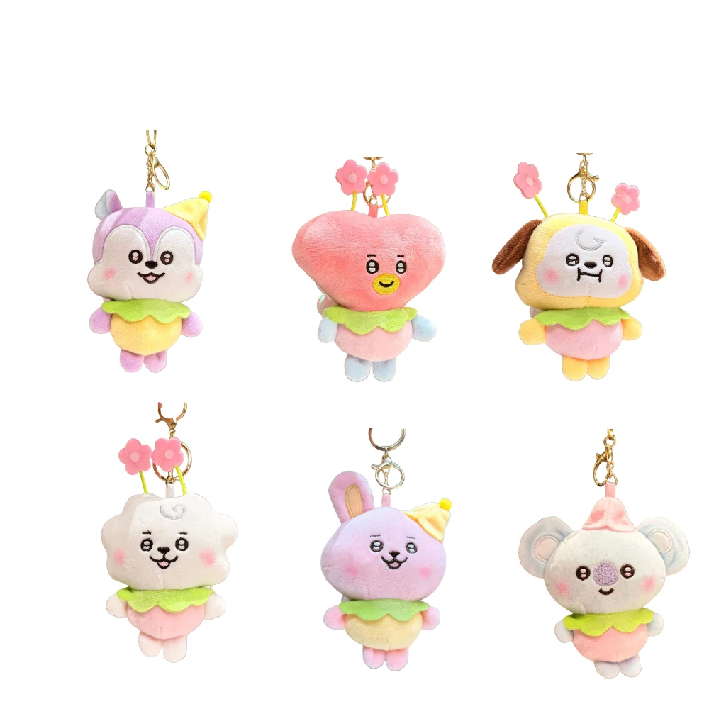 BT21 Chimmy Cooky koya Shooky Tata Creative Anime Peripheral Cartoon Keychain Personality Cute Backpack Decorative Doll Pendant