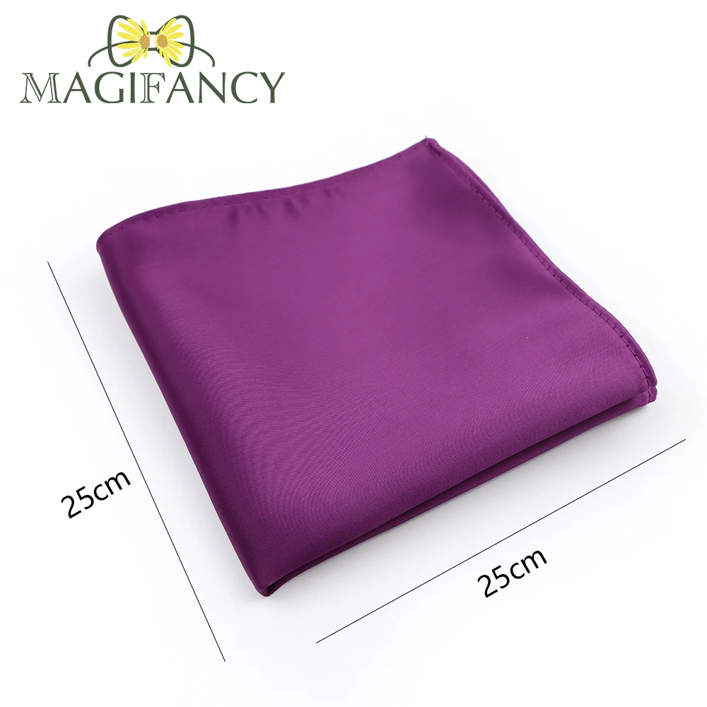 MAGIFANCY 40 ألوان الصلبة ماتي منديل الأعلى الساخن البوليستر جيب مربع حكيم الأزرق الوردي الرمادي الرجال بدلة الزفاف الإكسسوارات هدية