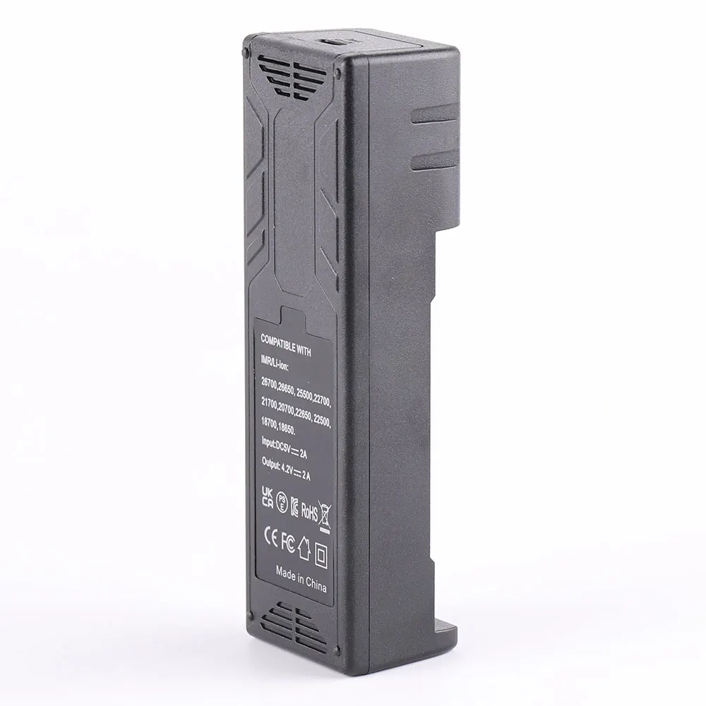 Yonii TC1 Charger 2A Type-C Suitable for 18650 26650 21700  26700  25500 22700  20700 22650 22500 18700 Rechargeable Battery