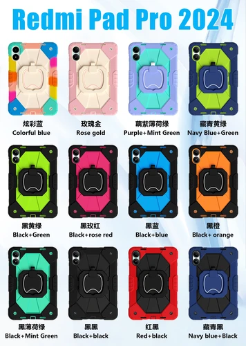Imagen 2 del producto Funda para niños para Redmi Pad Pro 12,1 pulgadas 2024 5G Xiaomi Poco Pad 12,1 pulgadas generación soporte para tableta cubierta a prueba de golpes carcasa para tableta pc