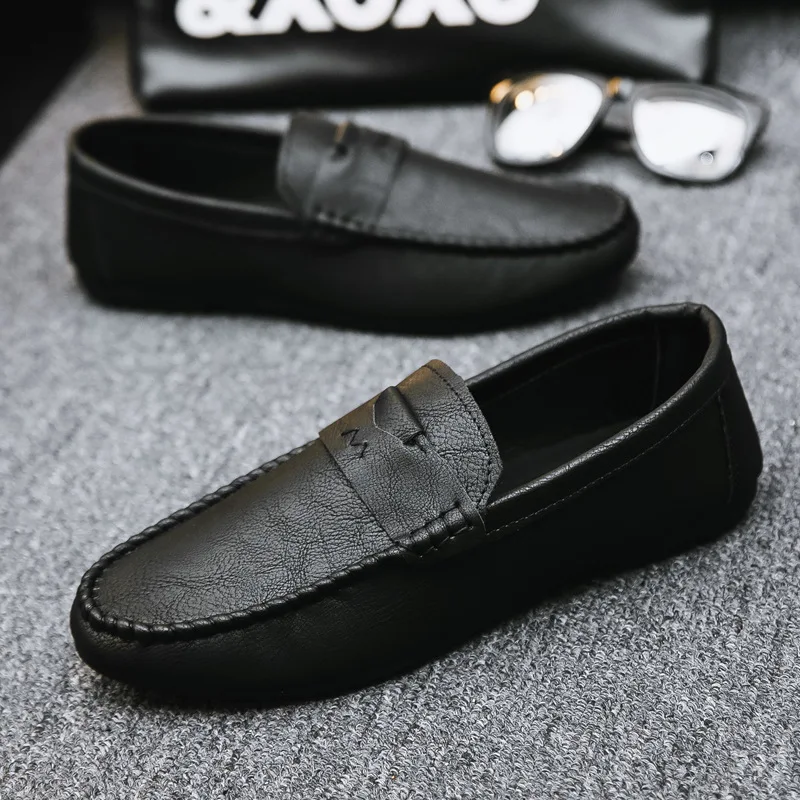 Men Loafers Shoes Spring 2023 Fashion Boat Footwear Man Brand Leather Moccasins Men\'S Shoes Men Comfy Drive Men\'s Casual Shoes