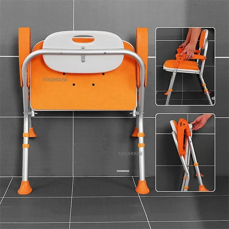 Pregnant Women Bathroom Special Bath Chair Foldable Elderly Bathing Shower Chair Portable Squatty Potty Stool Non-slip N