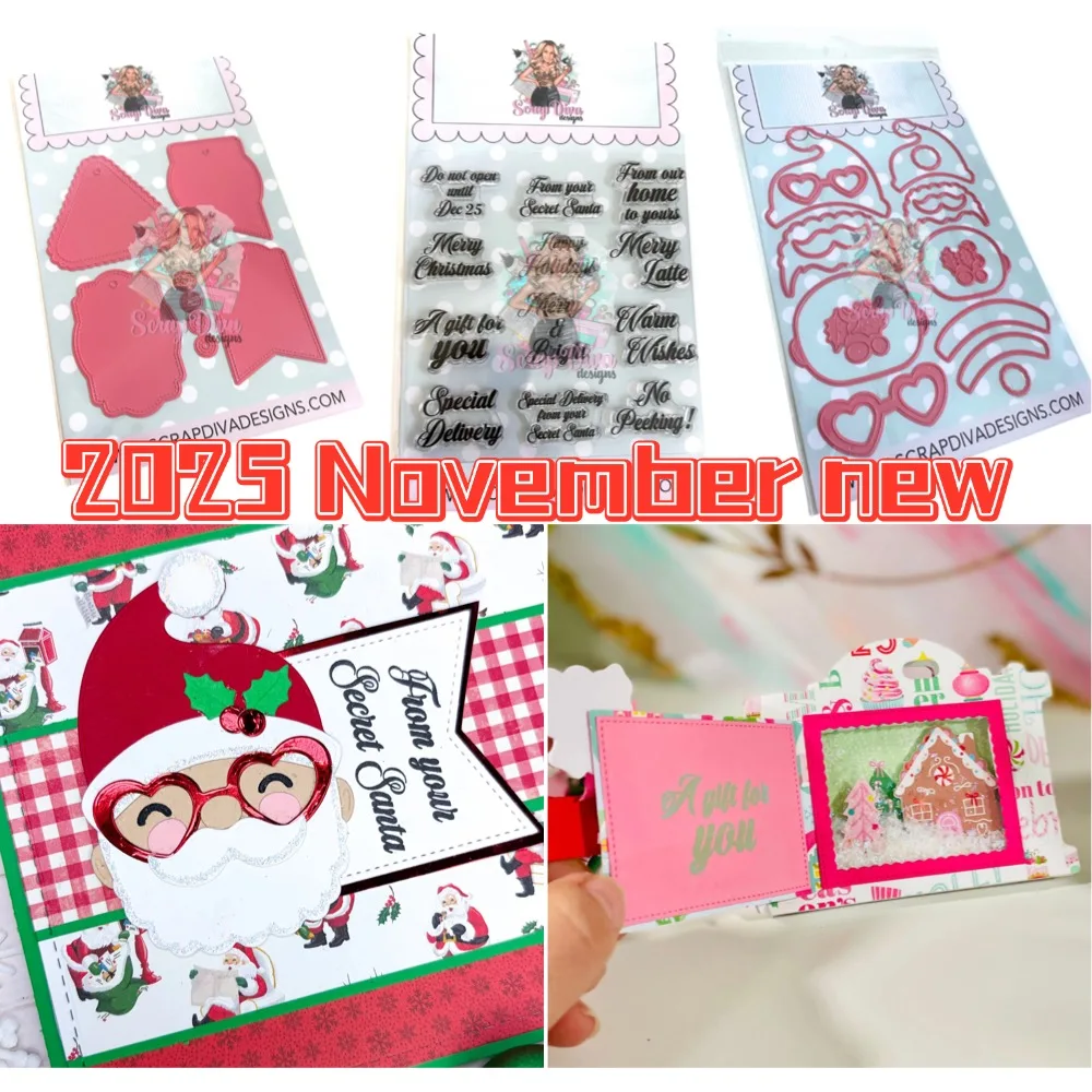 

Gingerbread Words 2025 New Metal Cutting Dies For DIY Scrapbooking Crafts Maker Photo Album Template Handmade Decoration