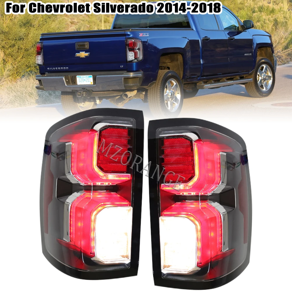 

Upgrade LED Tail Lights For Chevy silverado 1500 2014 2015 2016 2017 2018 Low-configuration Rear Lamp Accessories DRL