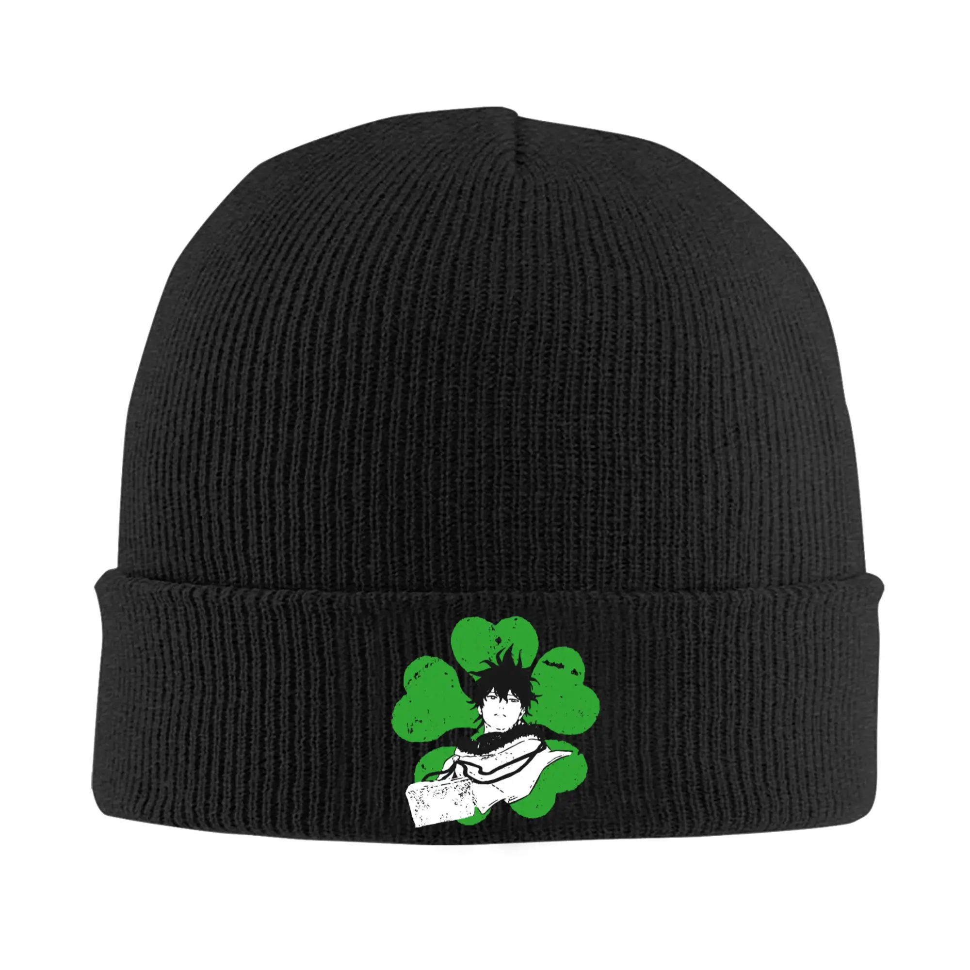 Yuno Black Clover Anime Knit Hat Beanie Autumn Winter Hat Warm Acrylic  Casual Manga Cap Men Women Gifts