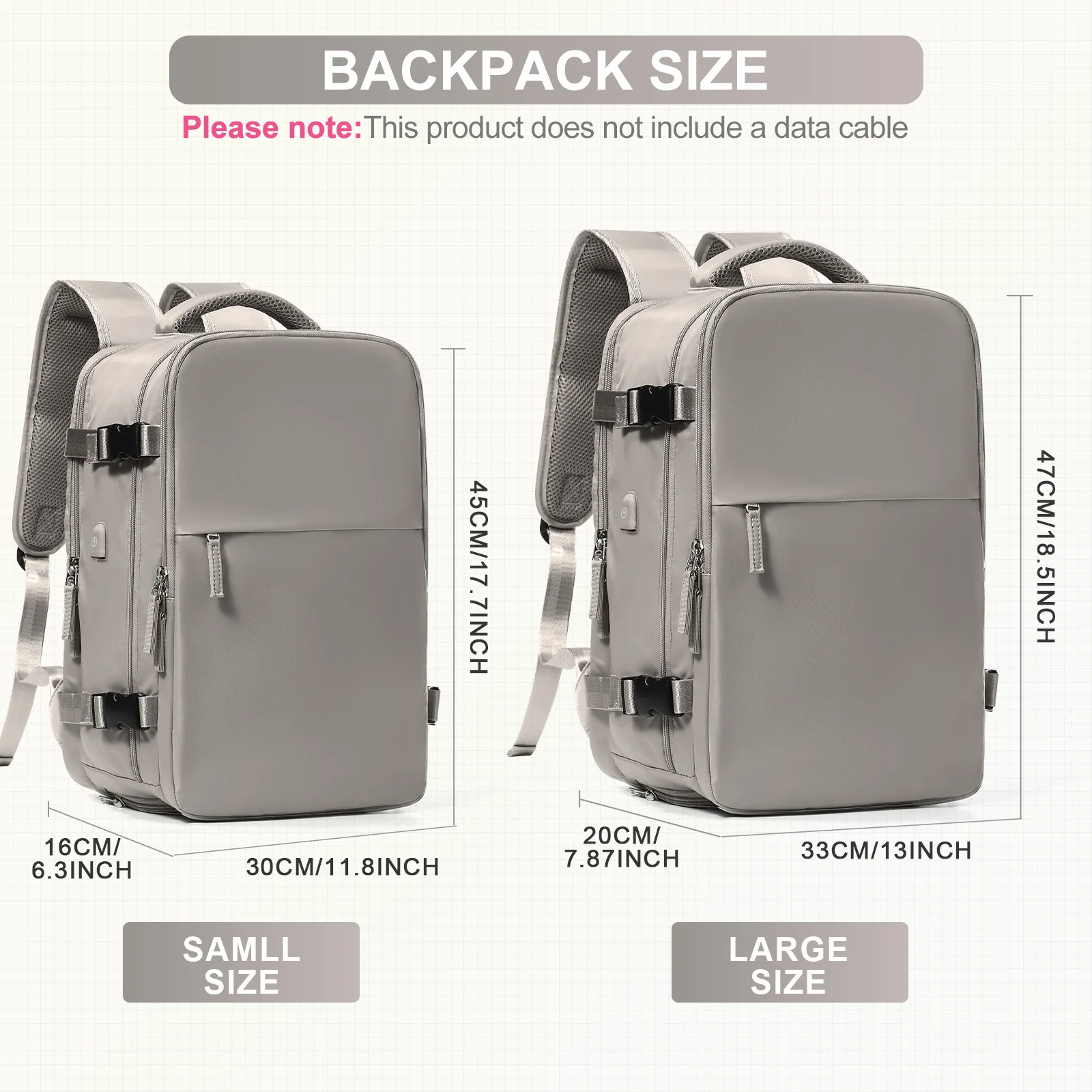 イージージェット ウィズエア航空承認のトラベルバックパック、短距離出張用の大容量軽量コンピューターバックパック