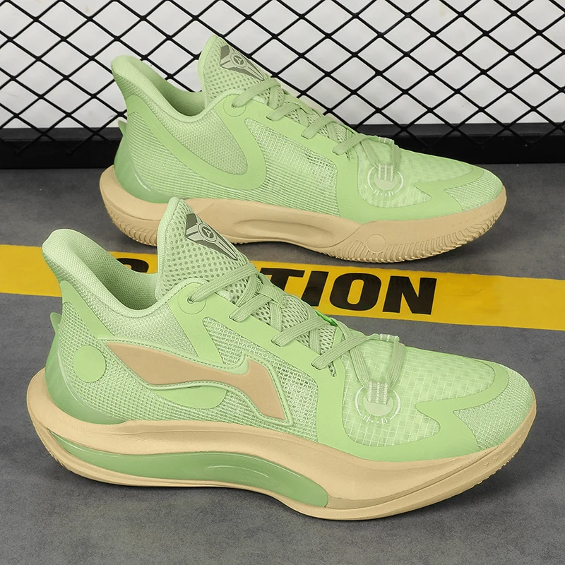 Men's Basketball Shoes Breathable Cushioning Non-Slip Wearable Runing Shoes Gym Training Athletic Basketball Sneakers for Men